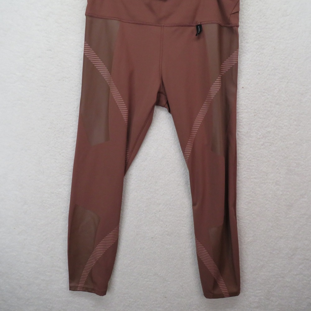 Athleta Allyson Felix Legend Leggings‎ Mauve Brown Mesh Large